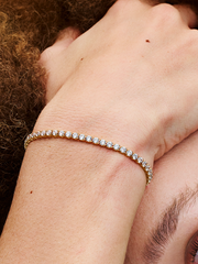 Sparkling Tennis Bracelet - 14k gold plating