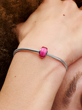 Pink Mini Murano Glass Charm - Sterling silver