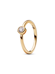 Pandora Era Bezel 14k Gold Lab-grown Diamond Ring - 0.25 ct TW, 14k gold