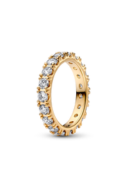 Sparkling Eternity and Wave Ring Set