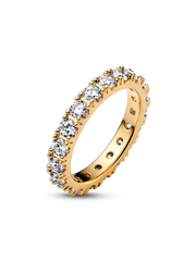 Sparkling Row Eternity Ring - 14k gold plating