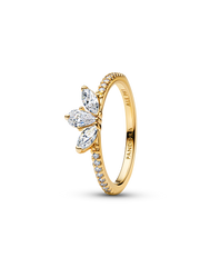 Sparkling Herbarium Cluster Ring - 14k gold plating