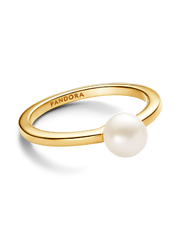 Treated Freshwater Cultured Pearl Ring - 14k gold plating