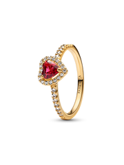 Elevated Heart Ring - 14k gold plating