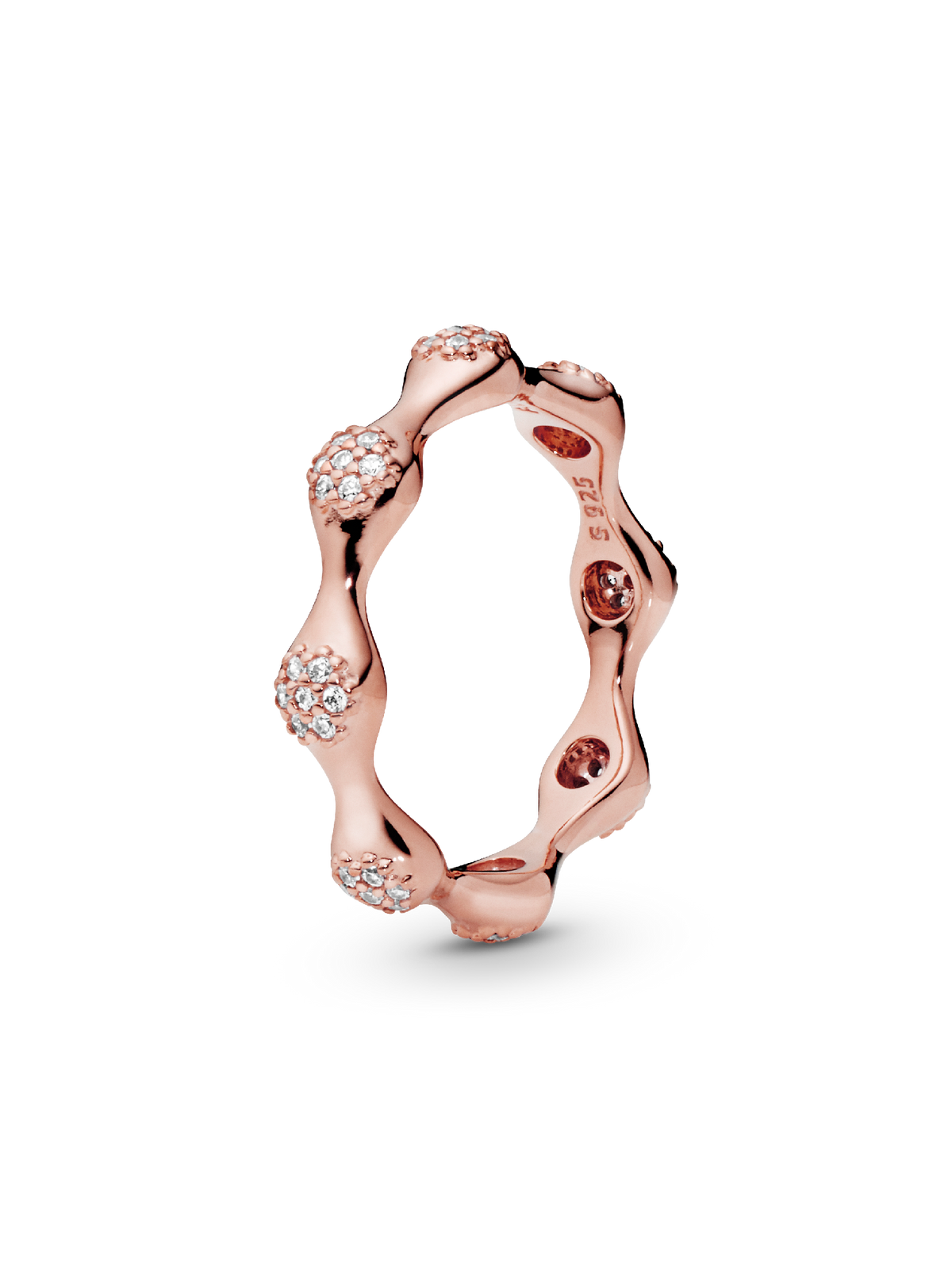 FINAL SALE - Pavé Modern LovePods Ring - 14k rose gold plating