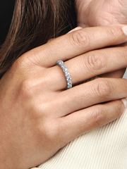 Sparkling Row Eternity Ring - Sterling silver