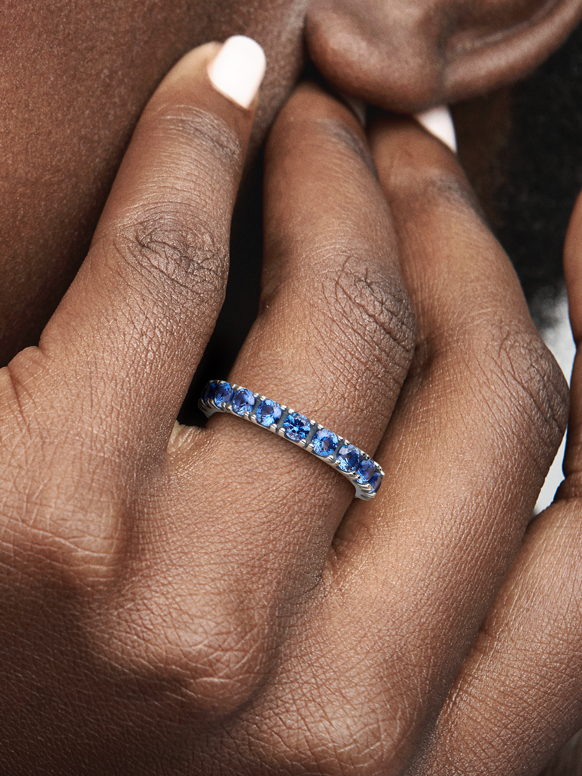 Sparkling Row Eternity Ring - Sterling silver