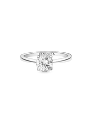 Sparkling Solitaire Ring - Sterling silver