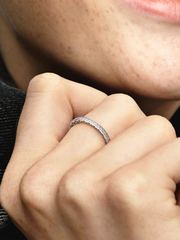 Sparkle & Hearts Ring - Sterling silver