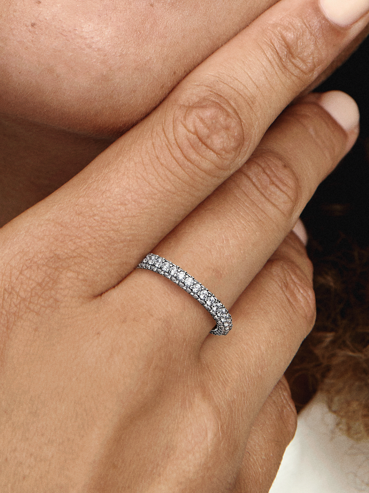 Pandora Timeless Pavé Single-row Ring - Sterling silver