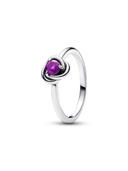 February Purple Eternity Circle Ring - Sterling silver