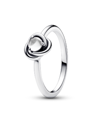 April Birthstone Eternity Circle Ring - Sterling silver