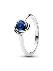 September Birthstone Eternity Circle Ring - Sterling silver