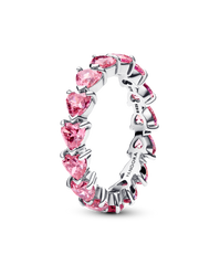 Pink Heart to Hearts Ring Set