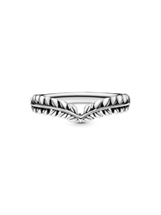 Wheat Grains Wishbone Ring - Sterling silver