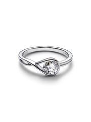 FINAL SALE - Pandora Infinite Sterling Silver Lab-grown Diamond Ring - 0.50 ct TW, Sterling silver