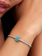Turquoise-colored Ocean Charm - Sterling silver