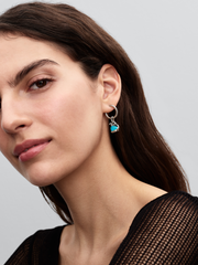 FINAL SALE - Pandora Moments 18 mm Charm Hoop Earrings - Sterling silver