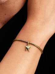 Starfish Double Dangle Charm - 14k gold plating