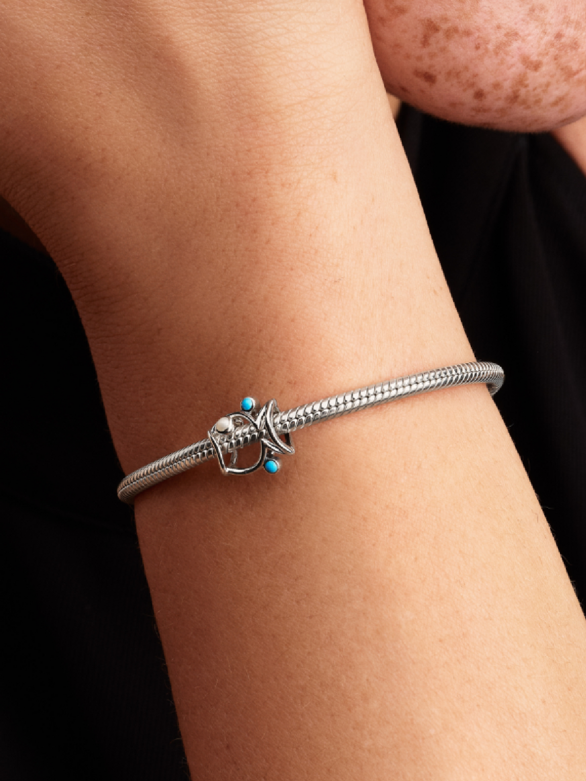 Openwork Fish Charm - Sterling silver