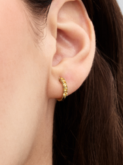 Yellow Huggie Earrings - 14k gold plating