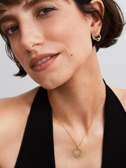 Pandora Infinite Lab-grown Diamond Pavé Open Circle Stud Earrings - 0.54 ct TW, 14k gold
