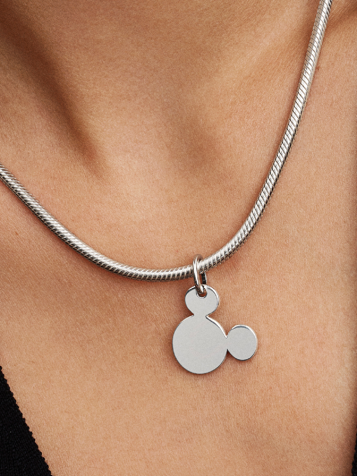 Disney Mickey Mouse Engravable Dangle Charm - Sterling silver
