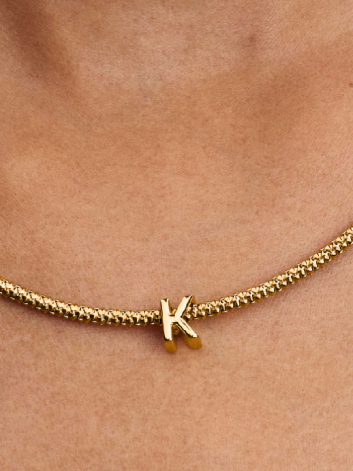 Letter K Alphabet Charm - 14k gold plating