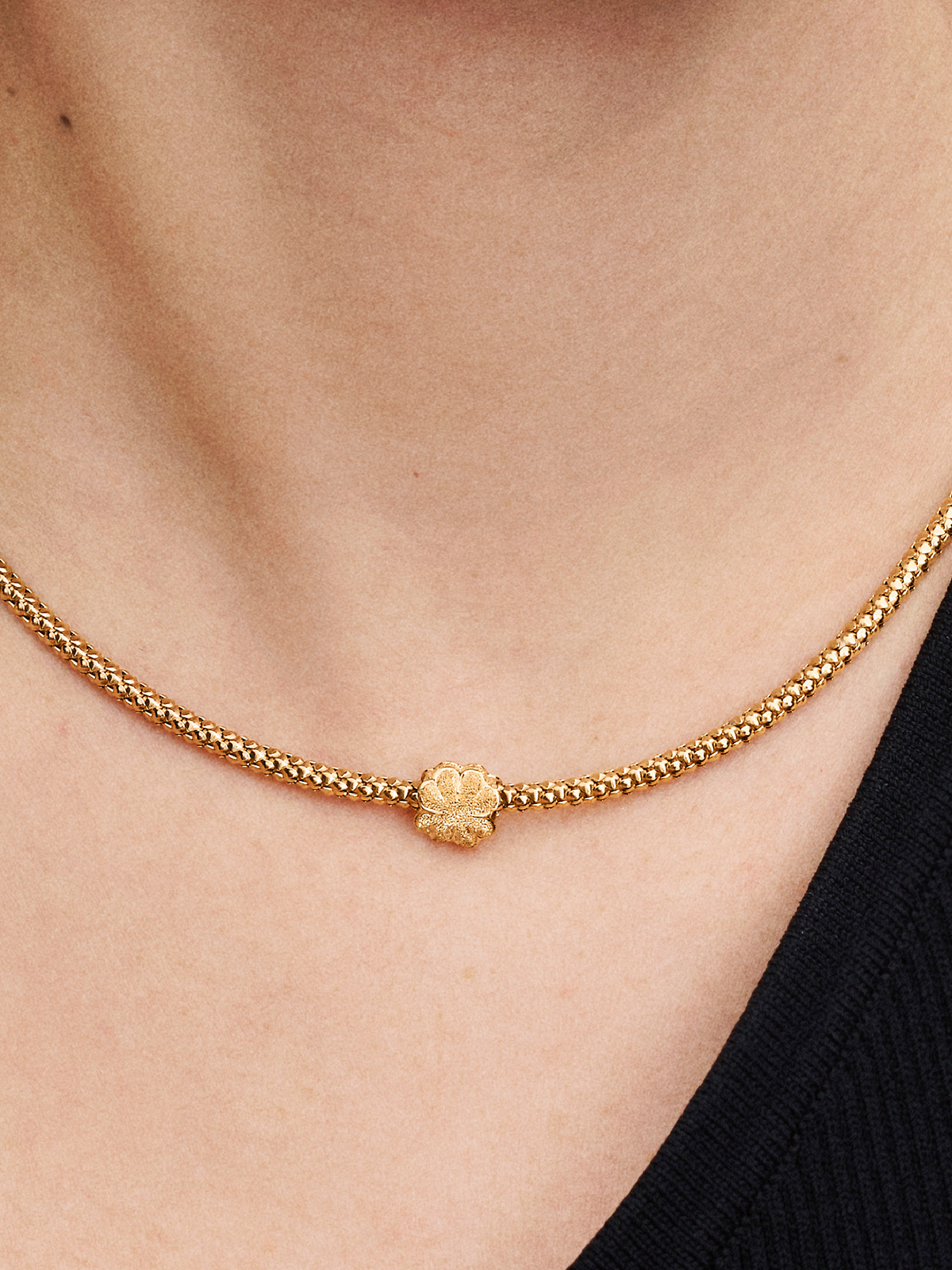 Textured Clover Mini Charm - 14k gold plating