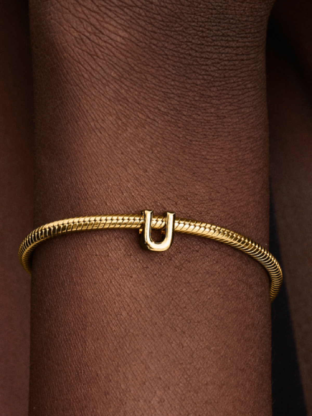 Letter U Alphabet Charm - 14k gold plating