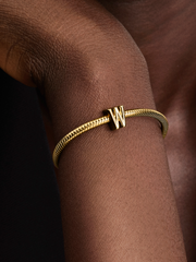 Letter W Alphabet Charm - 14k gold plating