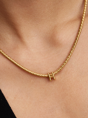 Letter H Alphabet Charm - 14k gold plating