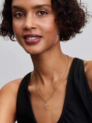 Cross Dangle Charm - 14k gold plating