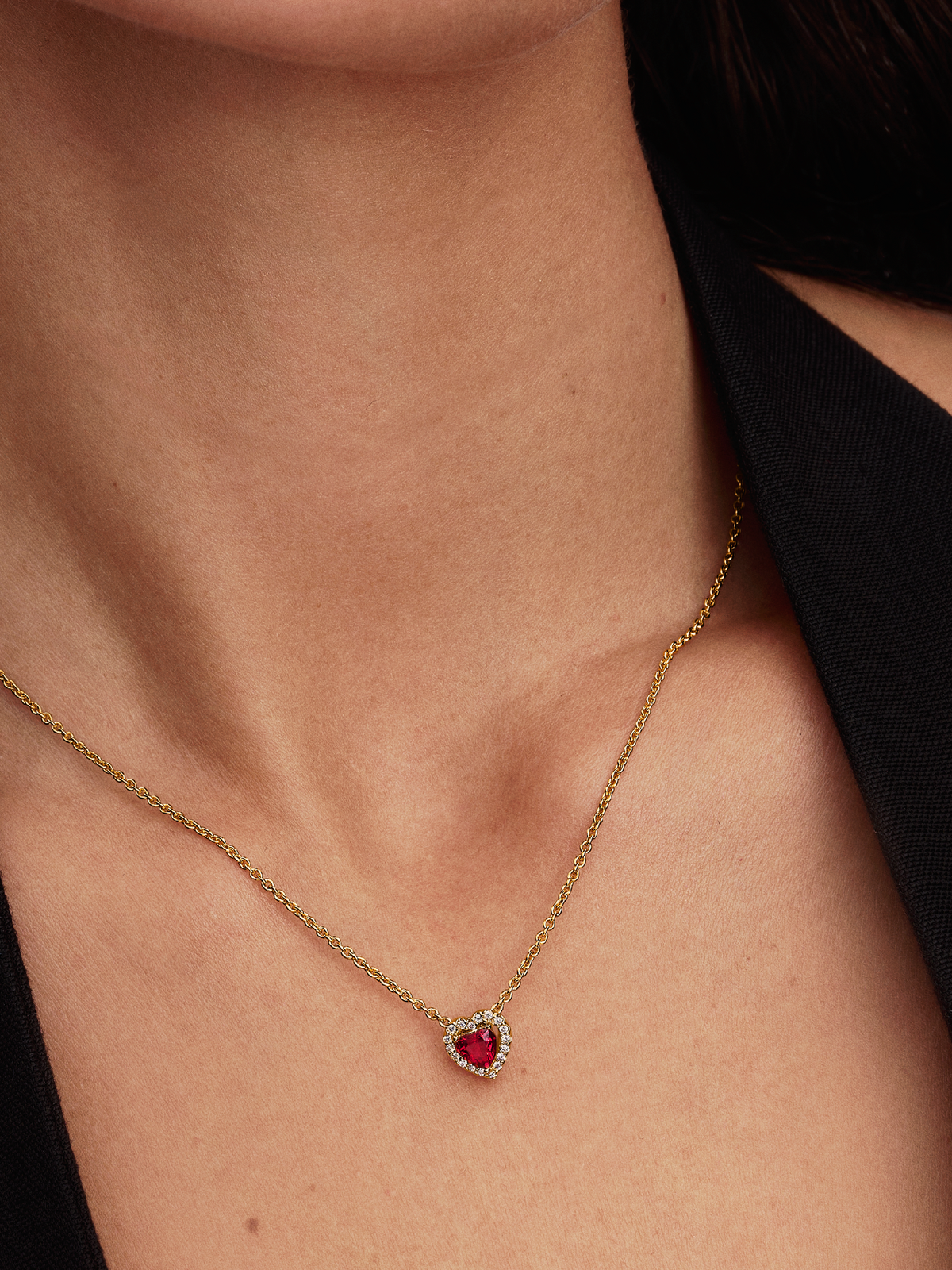 Elevated Heart Necklace - 14k gold plating