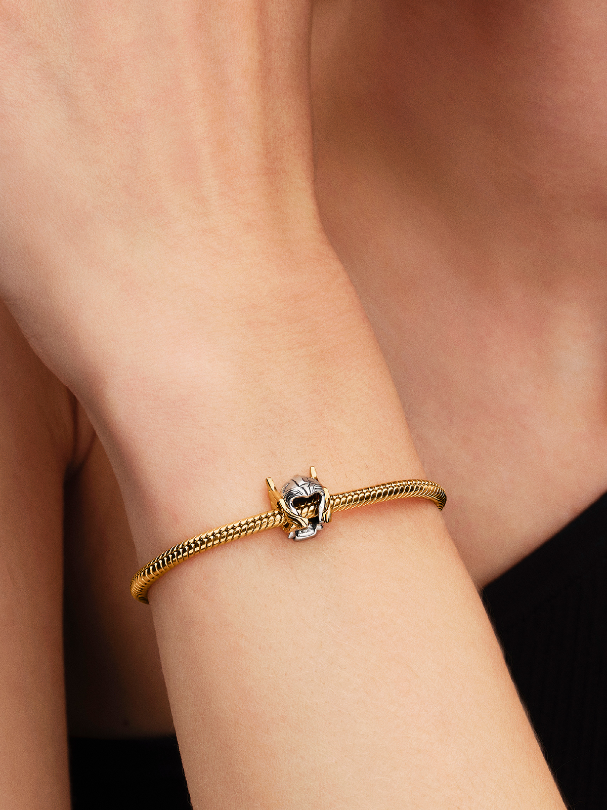 Marvel Thor Helmet Charm - Sterling silver, 14k gold plating