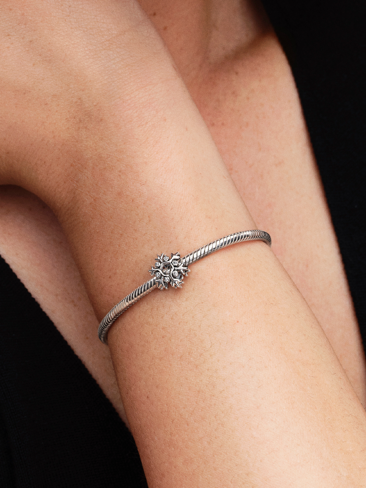 Snowflake Charm - Sterling silver