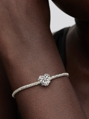 Sparkling Heart Charm - Sterling silver