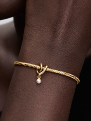 Wrapped Heart Charm - 14k gold plating