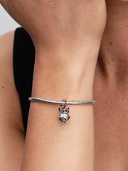 Holiday Bell Dangle Charm - Sterling silver