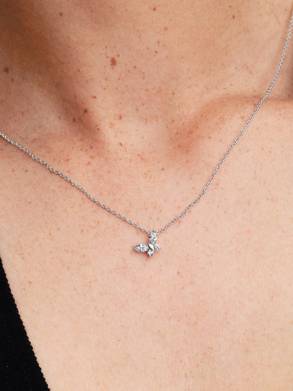 Butterfly Pendant Necklace - Sterling silver