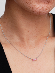 Bow Pendant Necklace - Sterling silver