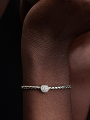 Textured Owl Mini Charm - Sterling silver