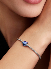 Blue Star Charm - Sterling silver