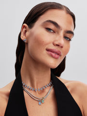 Bridgerton Blue Bow Necklace - Sterling silver
