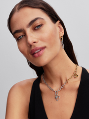 Two-tone Link Chain Necklace - Sterling silver, 14k gold plating