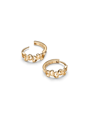 Pandora Era Linked Hearts Hoop Earrings - 14k gold