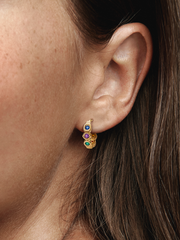 Marvel The Avengers Infinity Stones Hoop Earrings - 14k gold plating