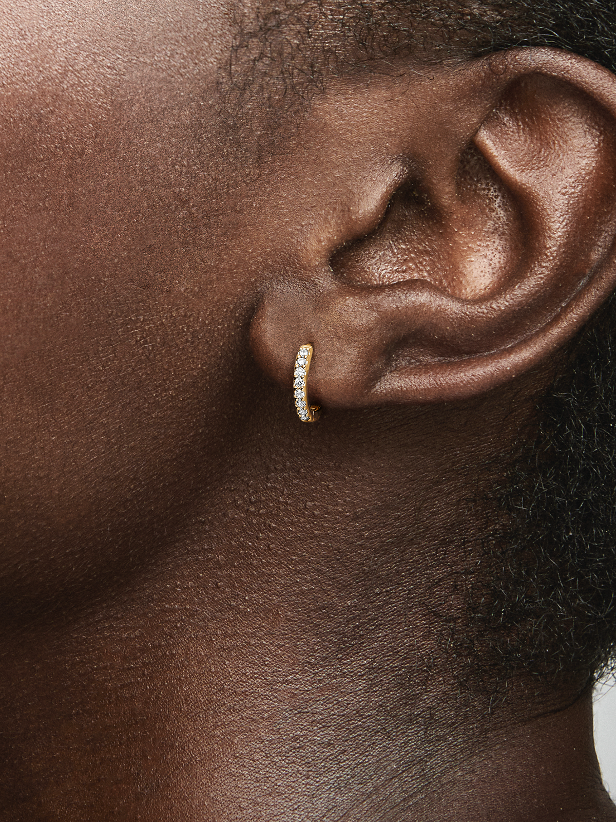 Sparkling Huggie Hoop Earrings - 14k gold plating