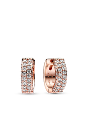 Pavé Rose Double-row Necklace and Earring Set