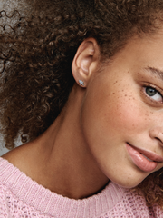 Sparkling Asymmetric Stars Stud Earrings - Sterling silver